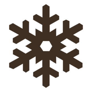 Snow Flake Decal (Brown)